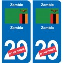 Cameroun Cameroon sticker numéro département au choix autocollant plaque immatriculation auto