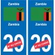 Cameroun Cameroon sticker numéro département au choix autocollant plaque immatriculation auto