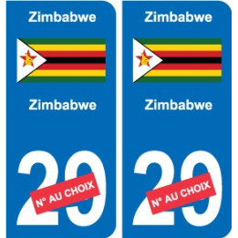 Cameroun Cameroon sticker numéro département au choix autocollant plaque immatriculation auto