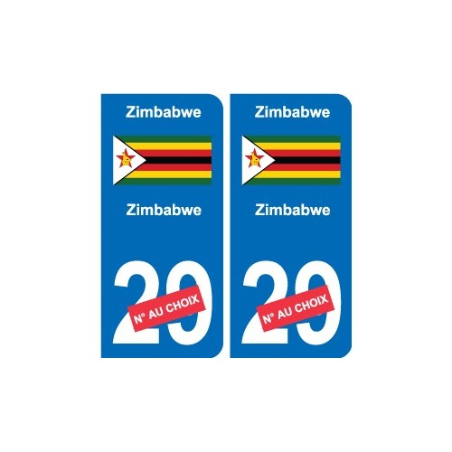 Cameroun Cameroon sticker numéro département au choix autocollant plaque immatriculation auto
