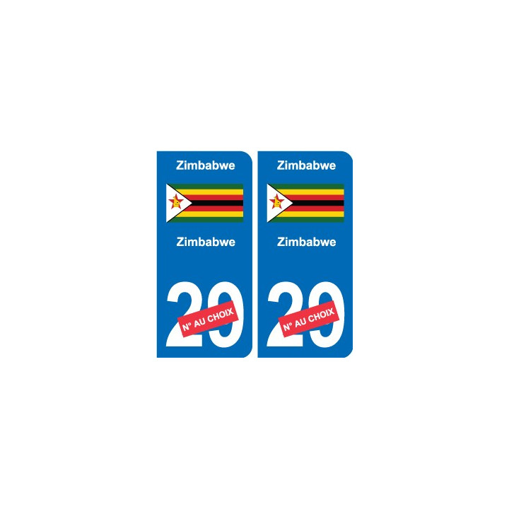 Cameroun Cameroon sticker numéro département au choix autocollant plaque immatriculation auto