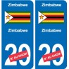 Zimbabwe numero della vignetta dipartimento scelta adesivo targa di immatricolazione auto