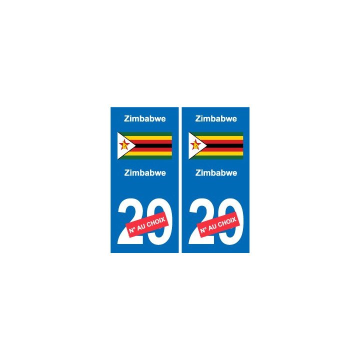 Cameroun Cameroon sticker numéro département au choix autocollant plaque immatriculation auto