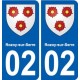 02 Danizy blason ville autocollant plaque sticker