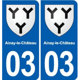03 Souvigny blason ville autocollant plaque stickers