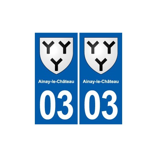 03 Souvigny blason ville autocollant plaque stickers