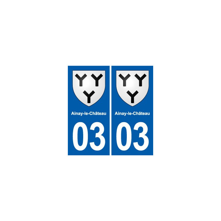 03 Souvigny blason ville autocollant plaque stickers