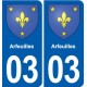 03 Souvigny blason ville autocollant plaque stickers