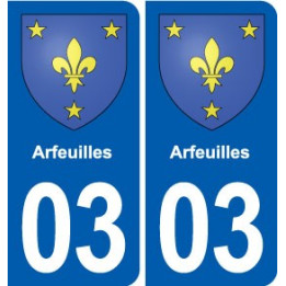 03 Souvigny blason ville autocollant plaque stickers