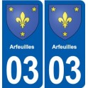 03 Souvigny blason ville autocollant plaque stickers