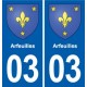 03 Souvigny blason ville autocollant plaque stickers