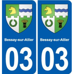 03 Souvigny blason ville autocollant plaque stickers