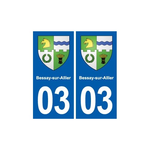 03 Souvigny blason ville autocollant plaque stickers