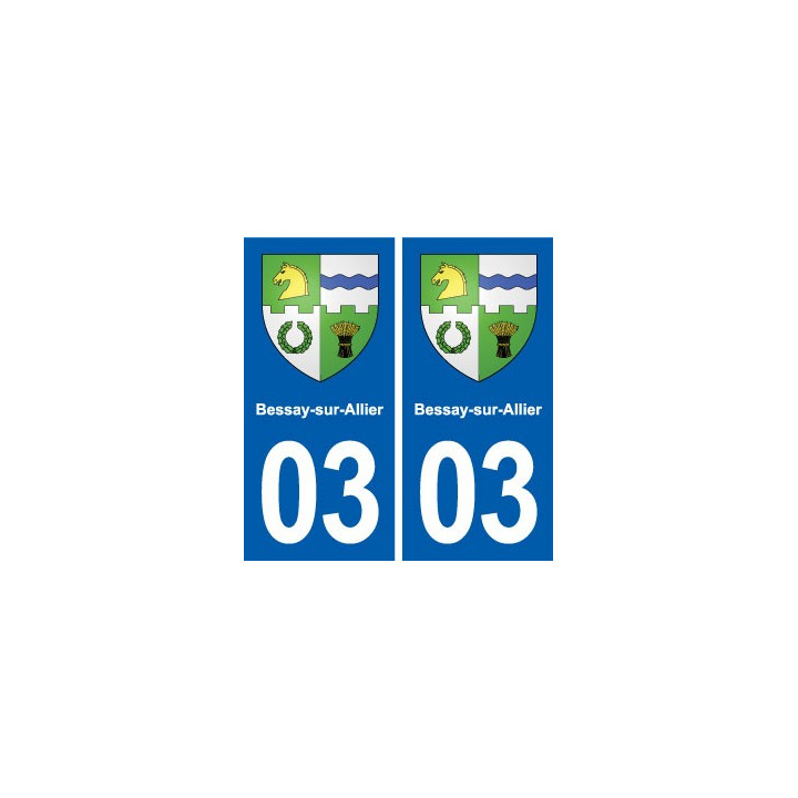 03 Souvigny blason ville autocollant plaque stickers
