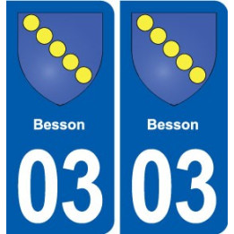 03 Souvigny blason ville autocollant plaque stickers