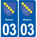 03 Souvigny blason ville autocollant plaque stickers