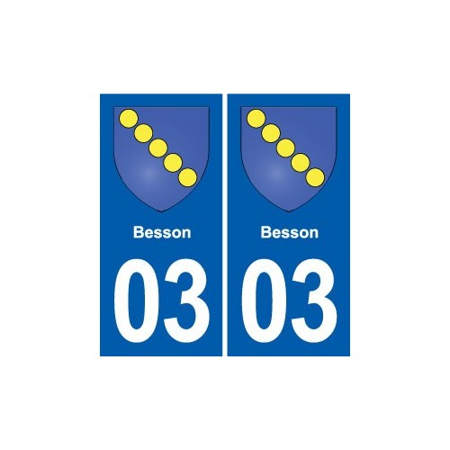 03 Souvigny blason ville autocollant plaque stickers