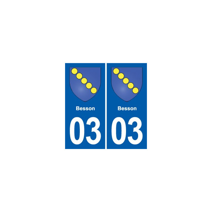03 Souvigny blason ville autocollant plaque stickers