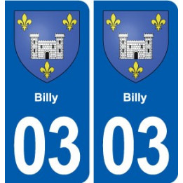 03 Souvigny blason ville autocollant plaque stickers