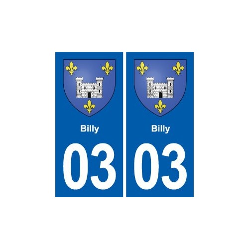 03 Souvigny blason ville autocollant plaque stickers