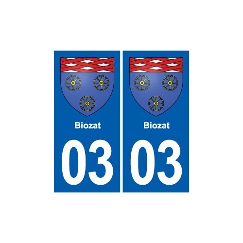 03 Souvigny blason ville autocollant plaque stickers