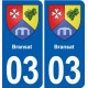 03 Besson blason ville autocollant plaque stickers