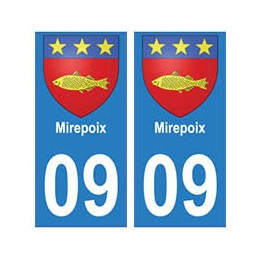 09 Mirepoix blason ville autocollant plaque