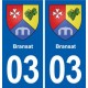 03 Besson blason ville autocollant plaque stickers