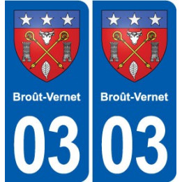 03 Souvigny blason ville autocollant plaque stickers