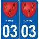 03 Prémilhat blason ville autocollant plaque stickers