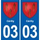03 Prémilhat blason ville autocollant plaque stickers