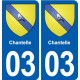 03 Besson blason ville autocollant plaque stickers