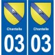 03 Besson blason ville autocollant plaque stickers