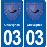 03 Abrest blason ville autocollant plaque stickers