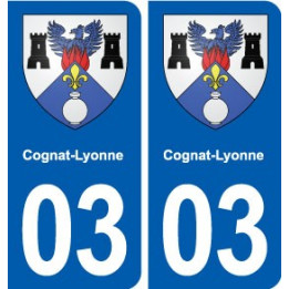 03 Abrest blason ville autocollant plaque stickers