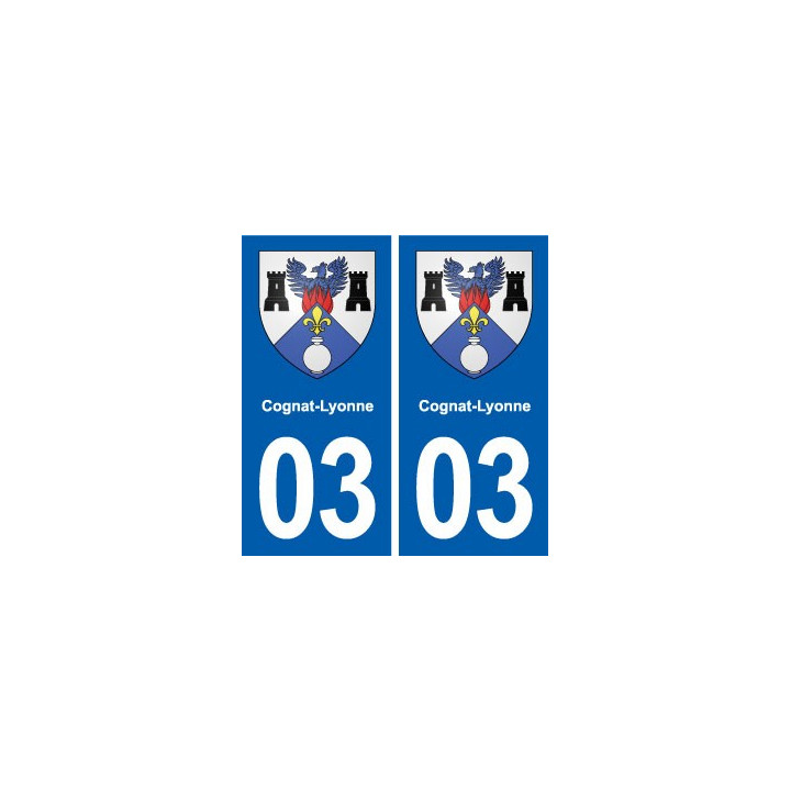 03 Abrest blason ville autocollant plaque stickers