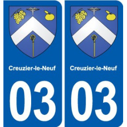 03 Abrest blason ville autocollant plaque stickers