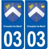 03 Abrest blason ville autocollant plaque stickers