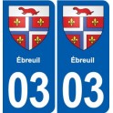 03 Abrest blason ville autocollant plaque stickers