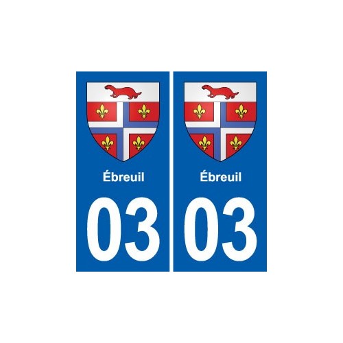 03 Abrest blason ville autocollant plaque stickers
