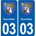 03 Abrest blason ville autocollant plaque stickers