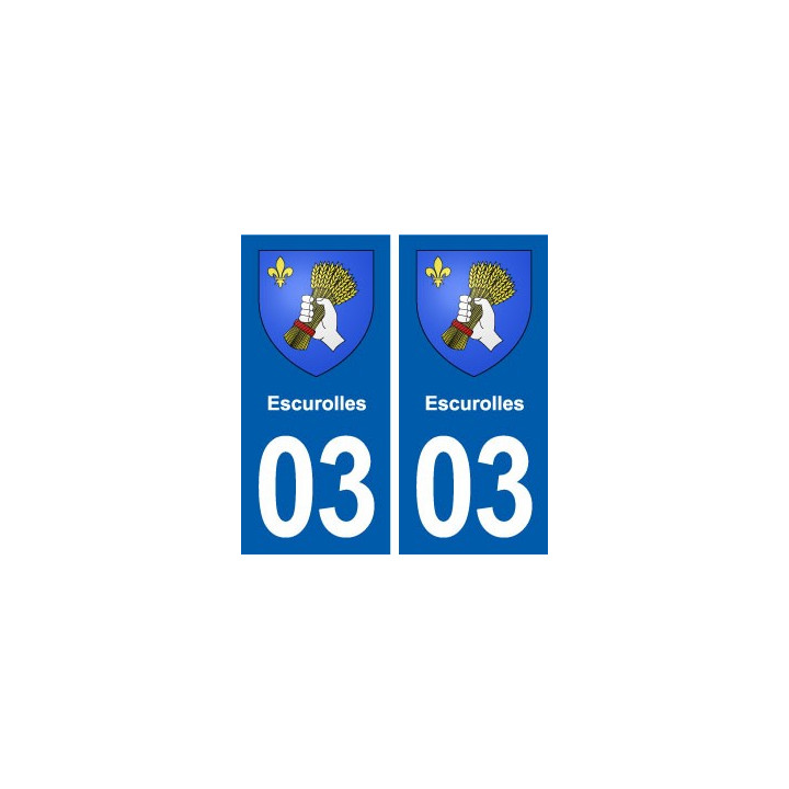 03 Abrest blason ville autocollant plaque stickers