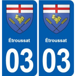 03 Abrest blason ville autocollant plaque stickers