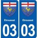 03 Abrest blason ville autocollant plaque stickers