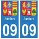 09 Pamiers blason ville autocollant plaque