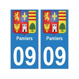 09 Pamiers blason ville autocollant plaque