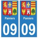 09 Pamiers blason ville autocollant plaque