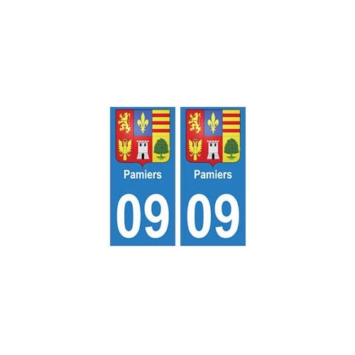 09 Pamiers blason ville autocollant plaque