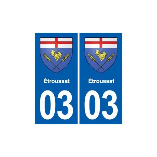 03 Abrest blason ville autocollant plaque stickers