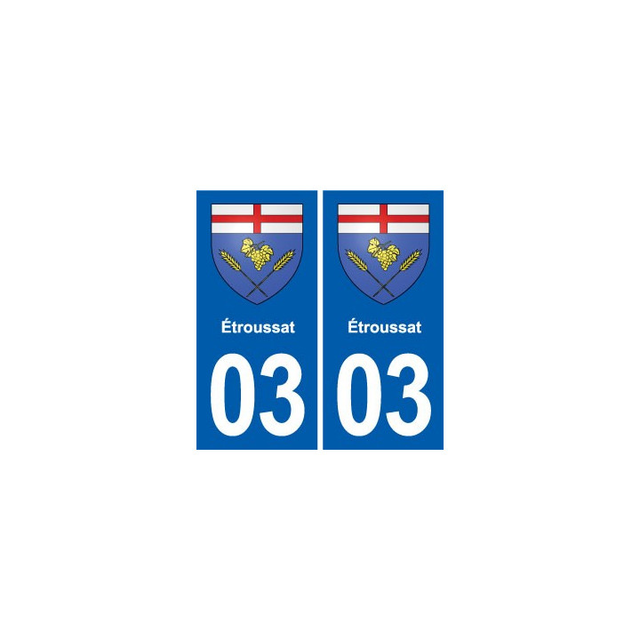 03 Abrest blason ville autocollant plaque stickers